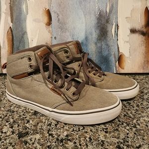 Van's Men's Mid-Top Skateboarding Sneakers Shoes 7.5 Lace-Up Grey